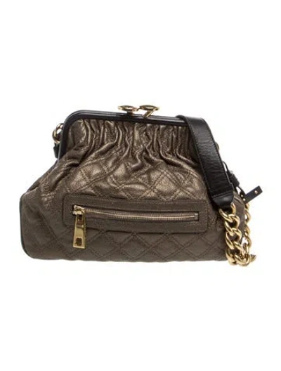 Pre-owned Marc Jacobs Leather Shoulder Bag Vintage In Brown/metallic
