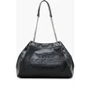 Marc Jacobs Structured Black Shoulder Bag With Drawstring Closure