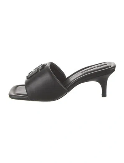 Pre-owned Marc Jacobs Leather Slides In Black