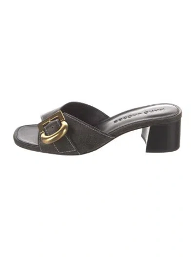 Pre-owned Marc Jacobs Leather Slides In Black
