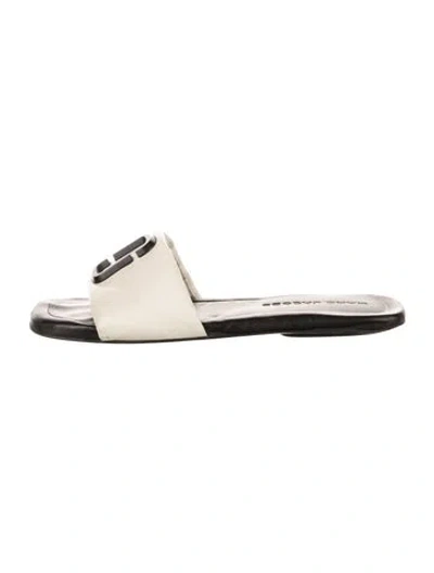 Pre-owned Marc Jacobs Leather Slides In Neutral