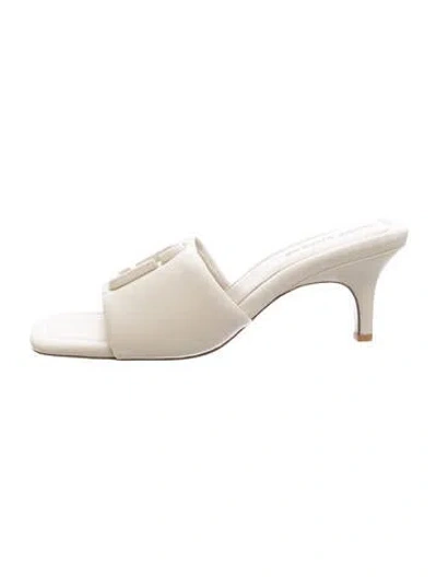 Pre-owned Marc Jacobs Leather Slides In Neutrals