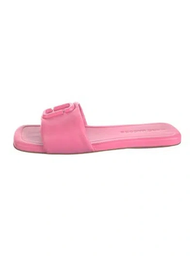 Pre-owned Marc Jacobs Leather Slides In Pink