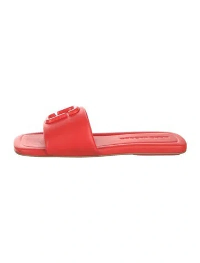 Pre-owned Marc Jacobs Leather Slides In Pink