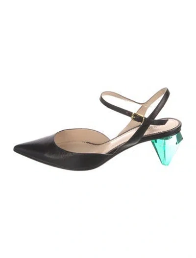 Pre-owned Marc Jacobs Leather Slingback Pumps In Multi