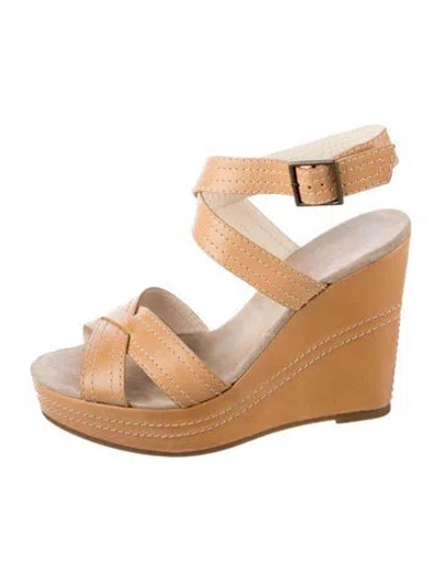 Pre-owned Marc Jacobs Leather Slingback Sandals In Yellow