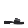 Marc Jacobs Lug Sole Leather Sandals In Black