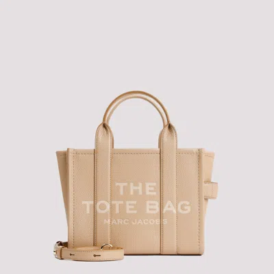 Marc Jacobs Leather Small Tote Bag With 25.5cm Width In Brown