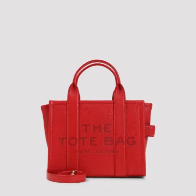 Marc Jacobs Leather Small Tote Handbag In Red