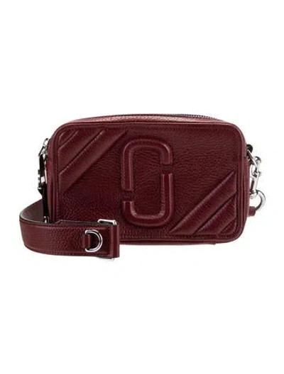 Pre-owned Marc Jacobs Leather Snapshot Bag In Burgundy