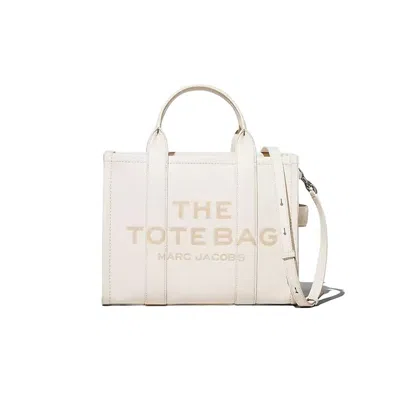 Marc Jacobs Leather The Tote Bag In Silver