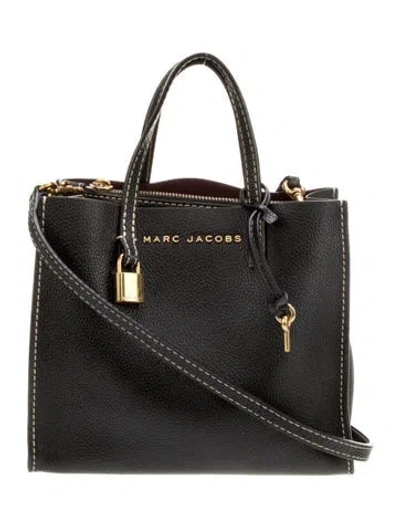 Pre-owned Marc Jacobs Leather Top Handle Bag In Black