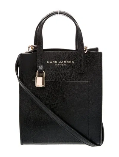 Pre-owned Marc Jacobs Leather Top Handle Bag In Black