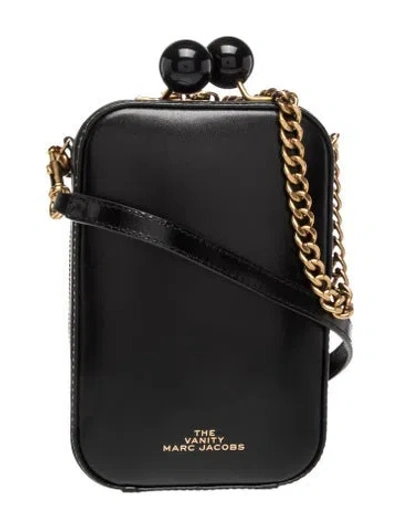 Pre-owned Marc Jacobs Leather Top Handle Bag In Black