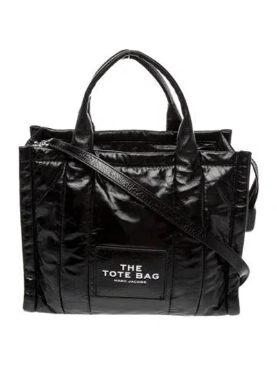 Pre-owned Marc Jacobs Leather Top Handle Bag In Black