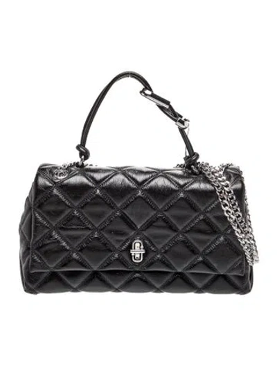 Pre-owned Marc Jacobs Leather Top Handle Bag In Black