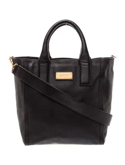 Pre-owned Marc Jacobs Leather Top Handle Bag In Black