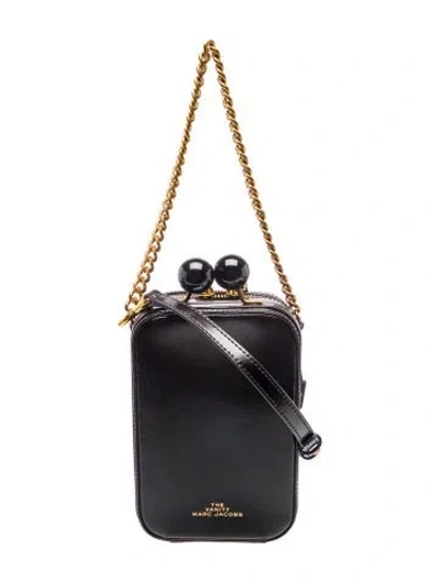 Pre-owned Marc Jacobs Leather Top Handle Bag In Black