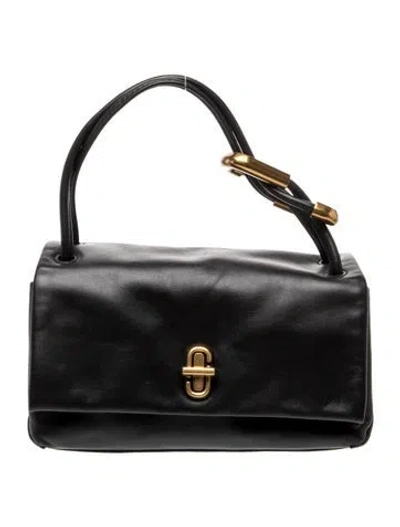 Pre-owned Marc Jacobs Leather Top Handle Bag In Black