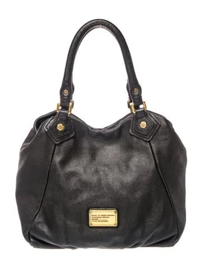 Pre-owned Marc Jacobs Leather Top Handle Bag In Black