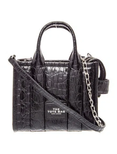 Pre-owned Marc Jacobs Leather Top Handle Bag In Black