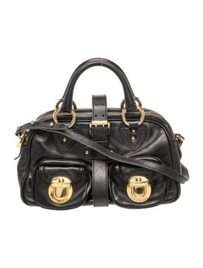 Pre-owned Marc Jacobs Leather Top Handle Bag In Black