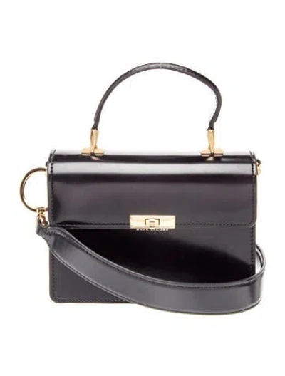 Pre-owned Marc Jacobs Leather Top Handle Bag In Black