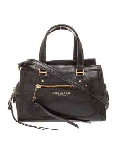 Pre-owned Marc Jacobs Leather Top Handle Bag In Black