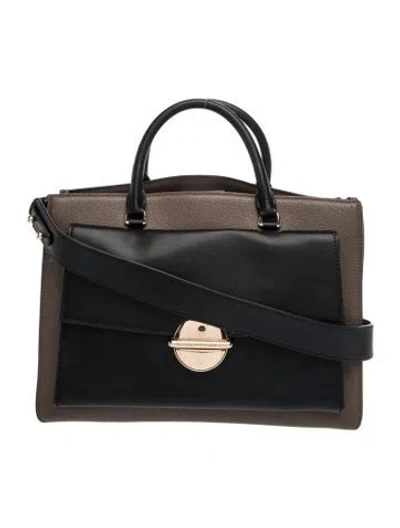 Pre-owned Marc Jacobs Leather Top Handle Bag In Black/brown