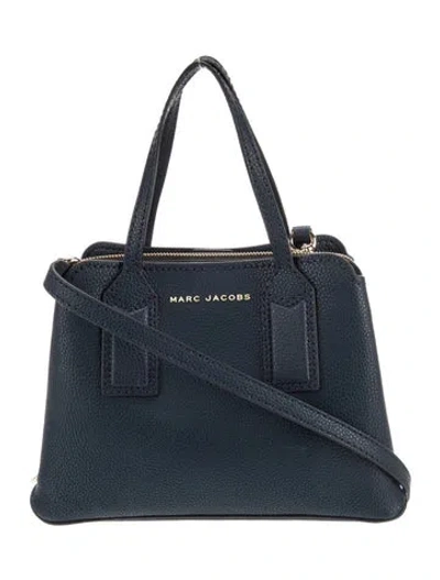 Pre-owned Marc Jacobs Leather Top Handle Bag In Blue