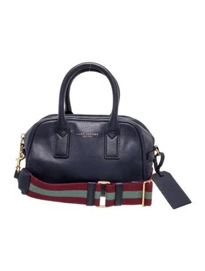Pre-owned Marc Jacobs Leather Top Handle Bag In Blue