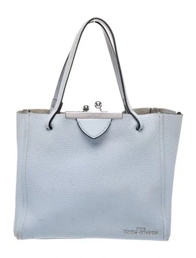 Pre-owned Marc Jacobs Leather Top Handle Bag In Blue