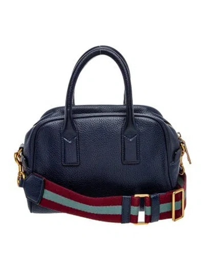 Pre-owned Marc Jacobs Leather Top Handle Bag In Blue