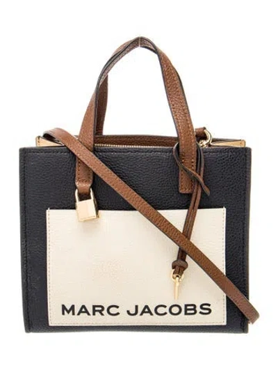 Pre-owned Marc Jacobs Leather Top Handle Bag In Blue