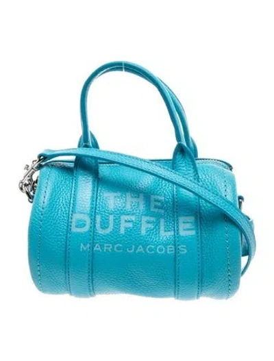 Pre-owned Marc Jacobs Leather Top Handle Bag In Blue