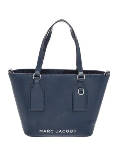 Pre-owned Marc Jacobs Leather Top Handle Bag In Blue