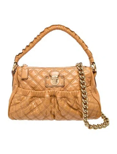 Pre-owned Marc Jacobs Leather Top Handle Bag In Brown