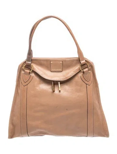 Pre-owned Marc Jacobs Leather Top Handle Bag In Brown