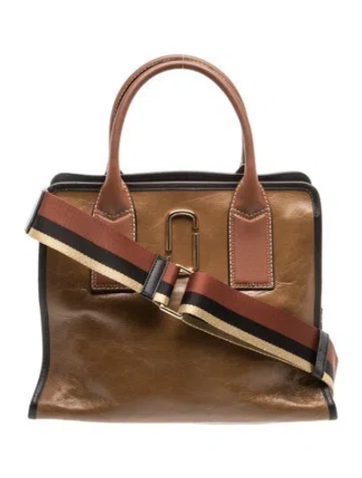 Pre-owned Marc Jacobs Leather Top Handle Bag In Brown