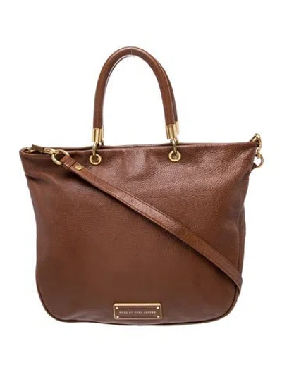 Pre-owned Marc Jacobs Leather Top Handle Bag In Brown