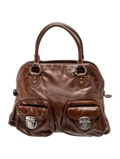 Pre-owned Marc Jacobs Leather Top Handle Bag In Brown