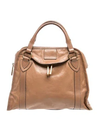 Pre-owned Marc Jacobs Leather Top Handle Bag In Brown
