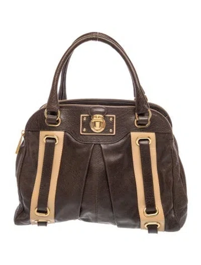 Pre-owned Marc Jacobs Leather Top Handle Bag In Brown