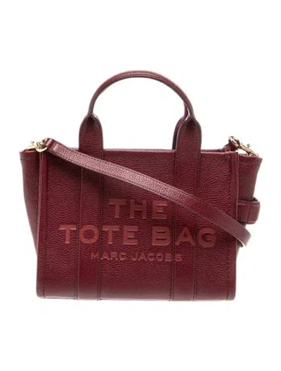 Pre-owned Marc Jacobs Leather Top Handle Bag In Burgundy