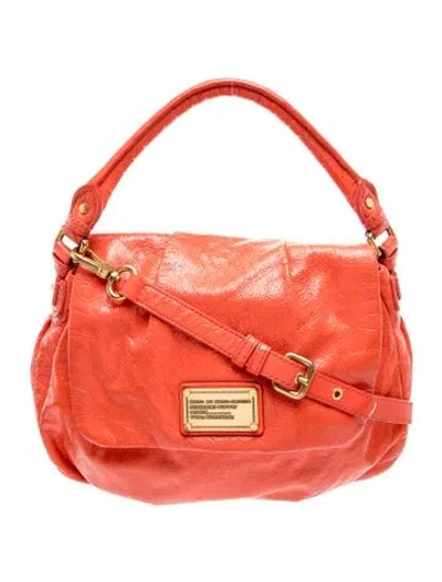 Pre-owned Marc Jacobs Leather Top Handle Bag In Burgundy