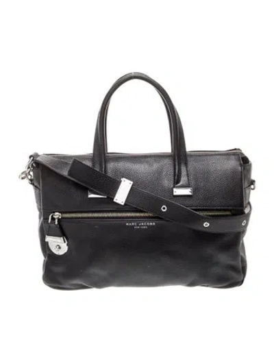 Pre-owned Marc Jacobs Leather Top Handle Bag In Gray