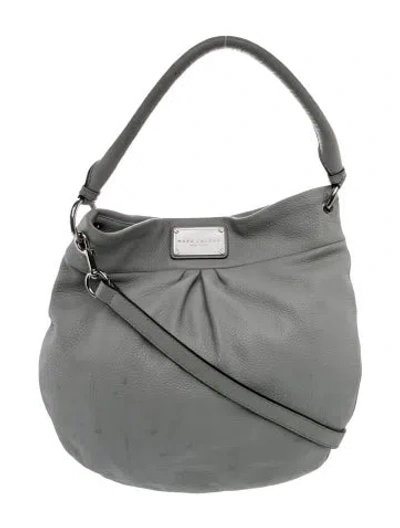 Pre-owned Marc Jacobs Leather Top Handle Bag In Gray
