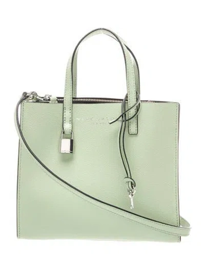 Pre-owned Marc Jacobs Leather Top Handle Bag In Green