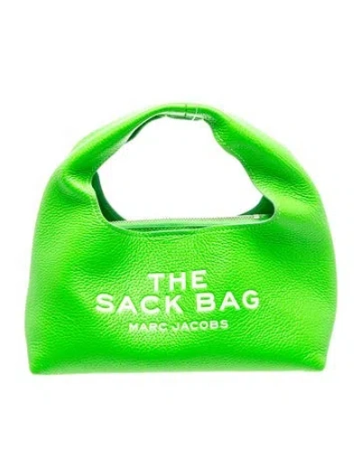 Pre-owned Marc Jacobs Leather Top Handle Bag In Green