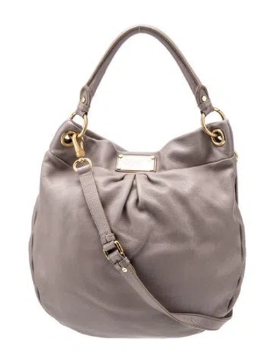 Pre-owned Marc Jacobs Leather Top Handle Bag In Neutral